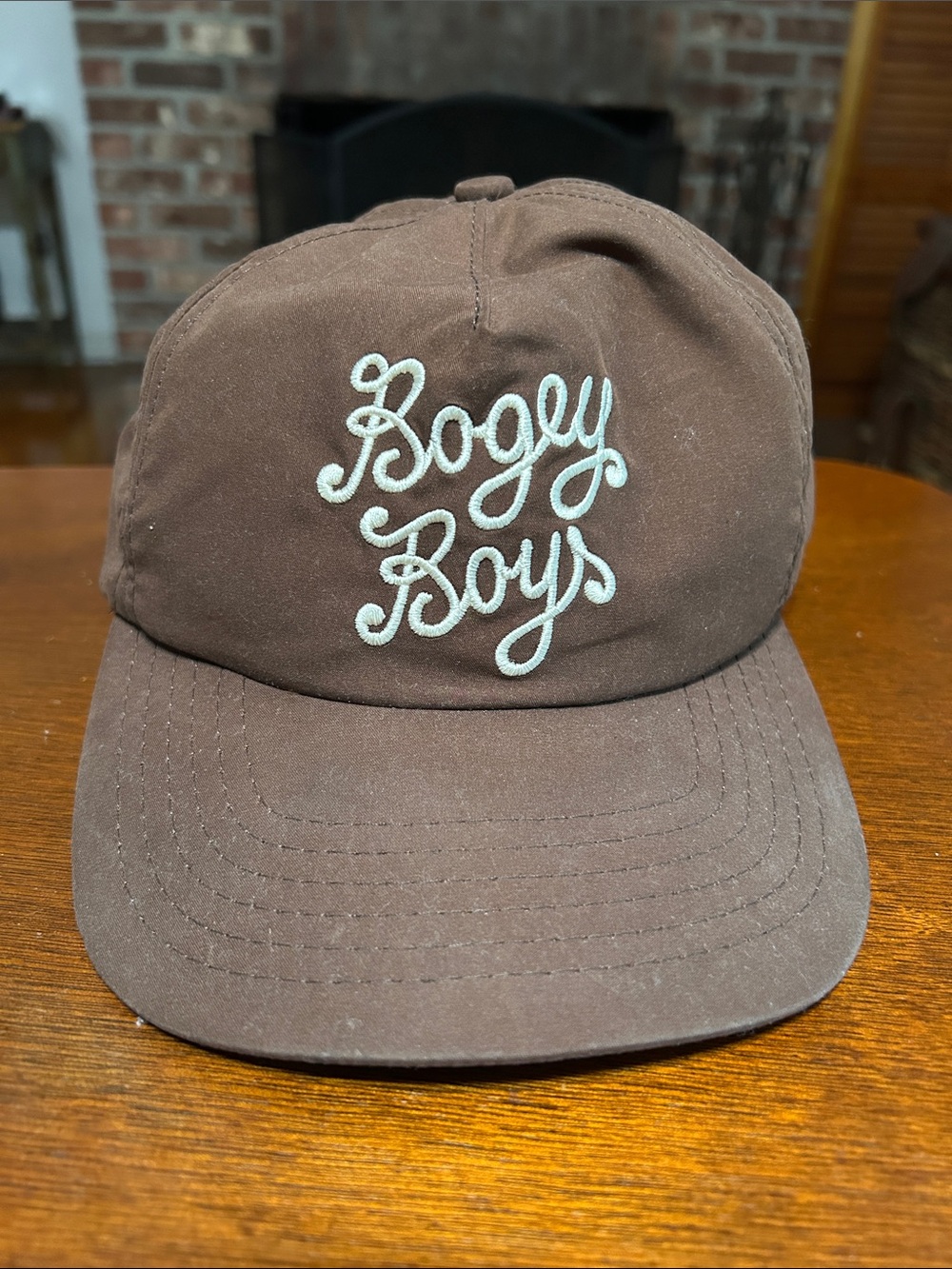 Bogey Boys Golf Brown Script Logo SnapBack Baseball Cap